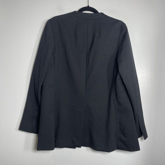 SPANX Perfect Collarless Blazer Medium Black Ponte Stretch Relaxed Casual - Picture 4 of 10